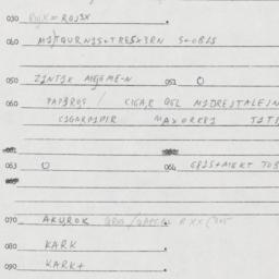 Eastern questionnaire, answ...