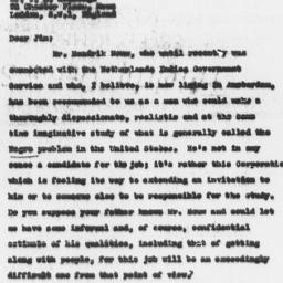 Letter from Frederick P. Ke...