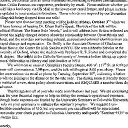 Announcements, 2003-10-03. ...