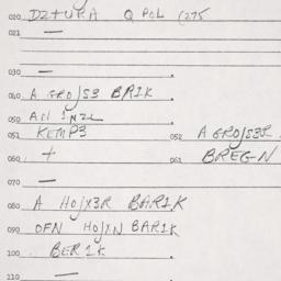 Eastern questionnaire, answ...