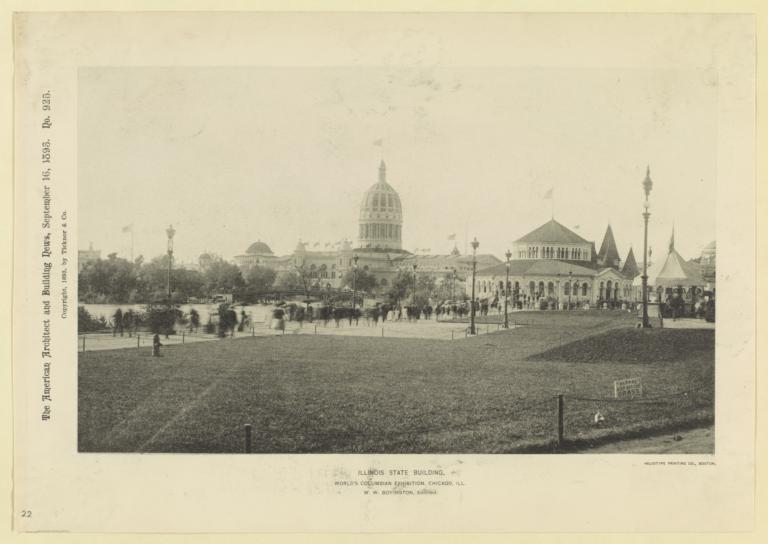 Illinois State Building, World's Columbian Exhibition, Chicago, Ill. W. W. Boyington, Architect