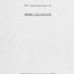 Reminiscences of Ernest Ric...
