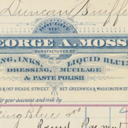 George A. Moss. Bill or rec...