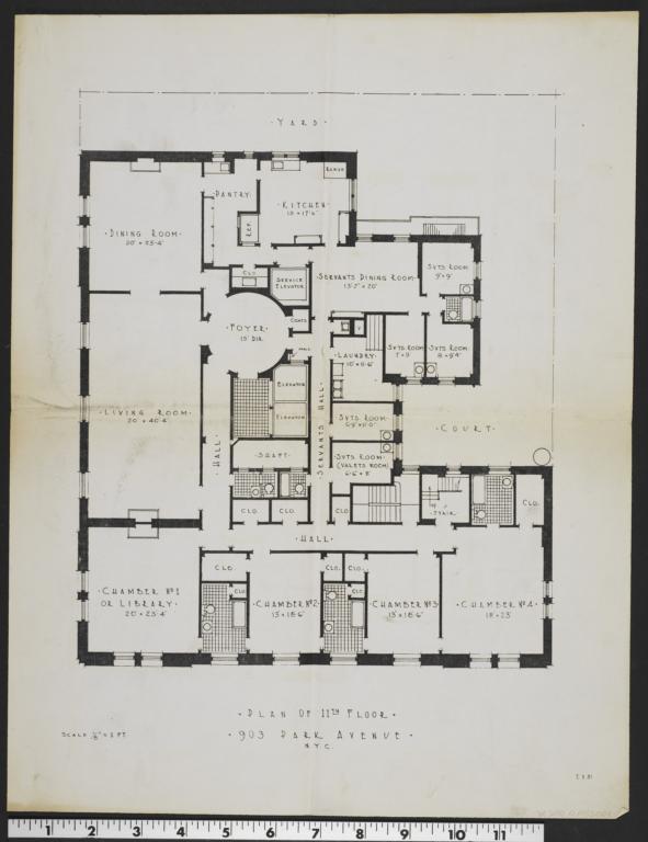 903 Park Avenue, Plan Of 11th Floor The New York real
