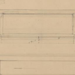 Pergola seat elevation, plan