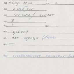 Eastern questionnaire, answ...