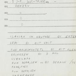 Eastern questionnaire, answ...