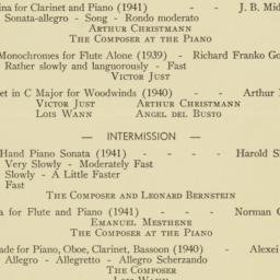 Program of Works by Young A...