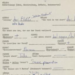 Western questionnaire, answ...
