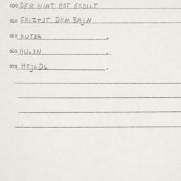 Eastern questionnaire, answ...