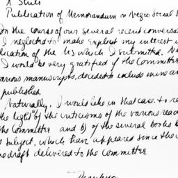 Letter from Edward A. Shils...