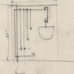 Andiron, firepot sketch