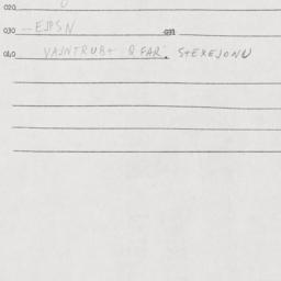 Eastern questionnaire, answ...