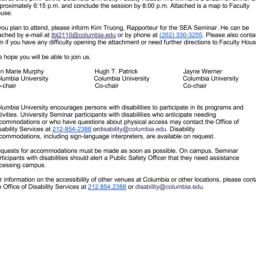 Announcements, 2014-04-09. ...