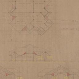 First floor plan, three ele...