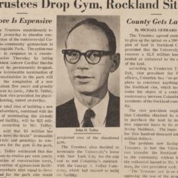 Trustees Drop Gym, Rockland...
