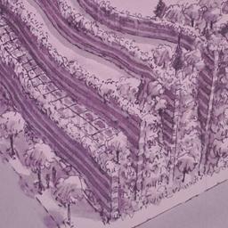 Aerial perspective drawing.