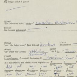 Western questionnaire, answ...