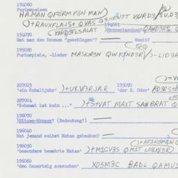 Western questionnaire, answ...