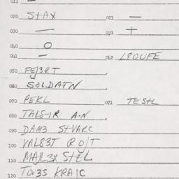Eastern questionnaire, answ...