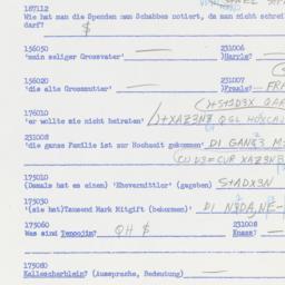 Western questionnaire, answ...