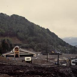 Construction view, ski runs.