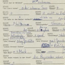 Western questionnaire, answ...
