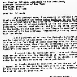 Letter from Hebert R. North...