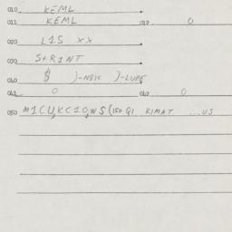 Eastern questionnaire, answ...
