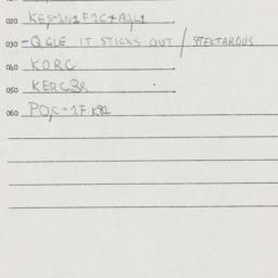 Eastern questionnaire, answ...