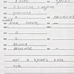 Eastern questionnaire, answ...