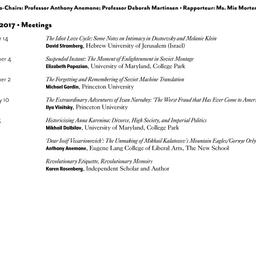 Schedules, Slavic History a...