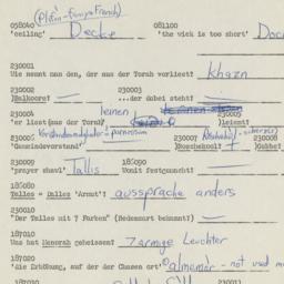 Western questionnaire, answ...