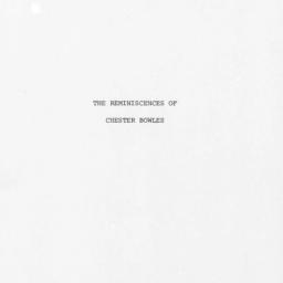 Reminiscences of Chester Bo...