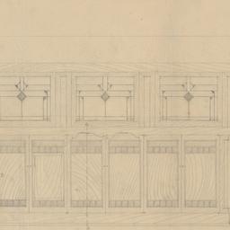 Sideboard elevation, sections