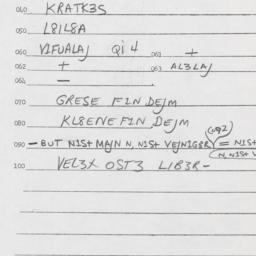 Eastern questionnaire, answ...