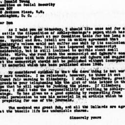Letter from Charles Dollard...