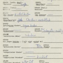 Western questionnaire, answ...