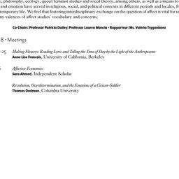 Schedule, Affect Studies, s...