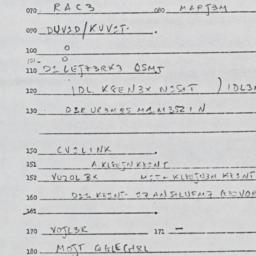 Eastern questionnaire, answ...