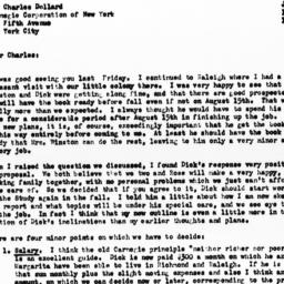 Letter from Gunnar Myrdal t...