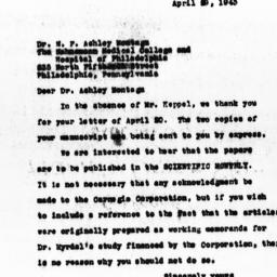 Letter from Florence Anders...