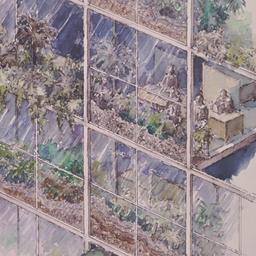 Perspective drawing, detail...