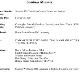 Minutes, 2014-02-06. Twenti...