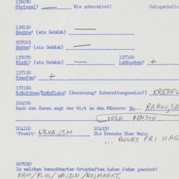 Western questionnaire, answ...