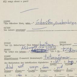 Western questionnaire, answ...