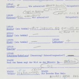 Western questionnaire, answ...