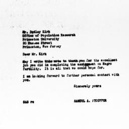 Letter from Samuel A. Stouf...