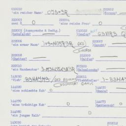 Western questionnaire, answ...