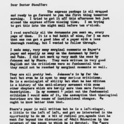 Letter from Ellsworth Faris...